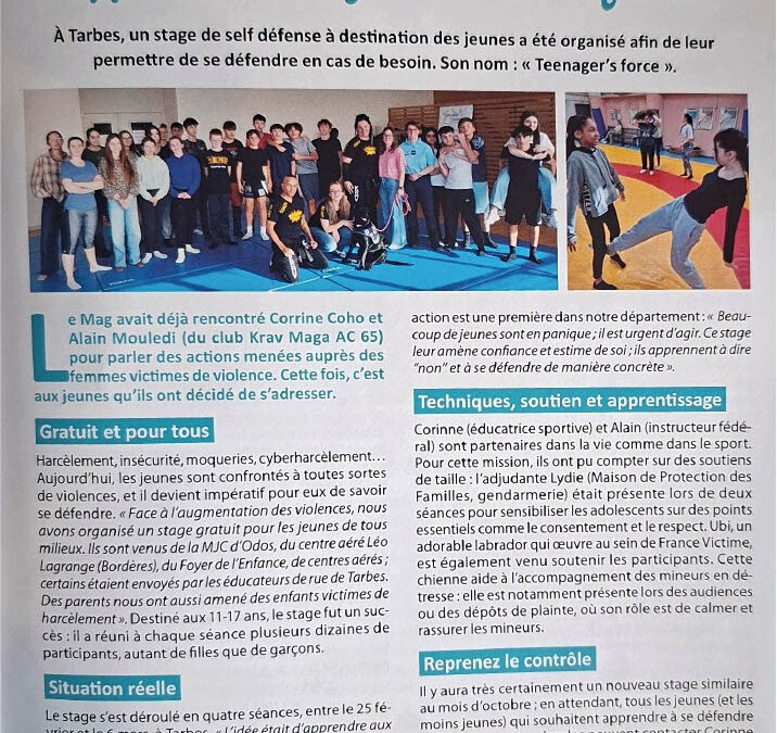 Teenager’s Force avec Krav Maga Tarbes février 2026